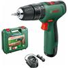 Bosch Home and Garden Bosch Trapano avvitatore a batteria EasyImpact 1200 (1 batteria, sistema da 12 Volt, in valigetta)