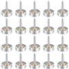 Heuskay 20 Set Viti per Specchio da 25 mm, Copri Tappi Decorativi Chiodi per Specchio Spazzolati, Viti per Specchio in Acciaio Inossidabile Chiodo con Rondelle per Cartelloni, Specchi, Poster in Vetro (16 mm)