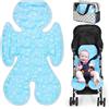 Orzbow Cuscino Passeggino Estivo,Reversibile Gel Materassino Passeggino Universale, Copri Raffreddamento Seggiolino Auto Universale per Seggiolini Auto, Seggioloni e Carrozzine, Fiocchi di Neve