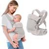 IULONEE Ergonomico Marsupio per Neonati Regolabile Porta Bebè Portabebè per Neonato Baby Carrier Wrap Confortevole Bambini marsupio per Toddler Bebè Neonato Grigio