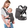 IULONEE Ergonomico Marsupio per Neonati Regolabile Porta Bebè Portabebè per Neonato Baby Carrier Wrap Confortevole Bambini marsupio per Toddler Bebè Neonato Grigio scuro