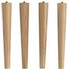 Schildmeyer 150997 - Set di 4 piedini per mobili, legno rovere massello, 27 cm