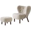 &TRADITION poltrona e pouf LITTLE PETRA VB1 & ATD1 - 134432A235A042A745
