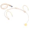 JTLAU Microfono per cuffie professionale Daul Ear Hook microfono beige, microfoni a condensatore per sistemi wireless Shure, ideale per lezioni, attori, teatro, podcast