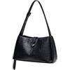 LA'FESTIN LA FESTIN Borse in pelle di vacchetta per donna alla moda - Borsa a tracolla di design di grande capacità con tracolla regolabile Borsa a tracolla da donna - Nero, Large