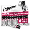Energizer Advanced - Pile AA (Confezione da 24) - Batterie Alcaline 1,5 V - Potenza Che Dura 100% Di Extra Durata - Made in EU - 0% imballaggio privo di plastica [Esclusiva Amazon]