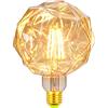 TIANFAN Ampoules LED Vintage 4W Blanc Chaud 2500Kelvin Big Globe Cristal Ampoule LED 220/240V Edison Vis E27 Base Spécialité Ampoule Décorative G125 (Lotus)