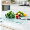 Tagliere In Vetro Temperato 40x30cm - Antigraffio, Antiodore, Con Piedini Silicone