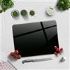 Decoritashop Tagliere in vetro, 40 x 30 cm, tinta unita, colore nero, protezione per piano di lavoro da cucina, durevole, igienico, in vetro temperato, facile da pulire, resistente ai graffi, resistente al calore