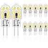 Liuyife 12 Pezzi Lampadine LED Bi-Pin G4, Lampadina Da 2W 12V CA/CC Bianco Freddo 6000K, 2W Sostituisce La Lampada Alogena Da 20W, 200LM, Non Dimmerabile, Adatta per Una Varietà Di Lampade Con Base G4