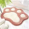Lkw Ogechi Tappetini Bagno Antiscivolo per Bagni Pavimento - 45x60 cm Tappetino da Bagno a Forma di Zampa di Gatto, Super Assorbente, Extra Morbido, Lavabile in Lavatrice (Rosa)