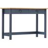 vidaXL Consolle Hill 2 Cassetti Grigia 110x45x74 cm Legno Pino