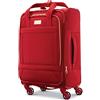American Tourister Belle Voyage - Valigia espandibile Softside con ruote girevoli, Rosso, Carry-On 21-Inch, Belle Voyage Softside Bagaglio Con Ruote Spinner