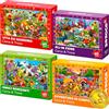 QUOKKA Puzzle Bambini 4 5 6 Anni - 4x60 Pezzi Puzzle Animali 3 4 Anni - Scopri e Cerca Giocattoli Educativi con Uccelli Campeggio Giardino e Insetti - Giochi Regalo per Bambini e Bambine dai 3 ai 8