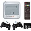 Cawevon Super Console X Pro Console per videogiochi retrò, uscita HDMI TV 4K, mini lettore di videogiochi TV, supporto WiFi/LAN, scheda TF da 128GB, giochi integrati da 41000, 2 controller di gioco (128G)