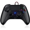 FOIRCEADAL Controller for PS-5 Gamepad Remote Control with Dual Motor Vibration/6-Axis Sensor/Turbo/3.5mm Audio Jack/Touch Pad for Ps-3/Ps-4/Ps-5/Pro/Slim/S-witch/Pc Black