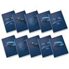 Pigna, Maxi Quaderno Monocromo Blue, A4, carta interna 100 g/m², pagine 72 + risguardo, interno 1R, righe, Soggetti Assortiti, Confezione da 10
