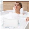 Alaoo Cuscino da Bagno, Cuscino Vasca da Bagn ocon 6 Ventose Antiscivolo, Con Palla da Bagno, Cuscini per Vasca da Bagno Ergonomici, Può Supportare La Testa, Il Collo, La Schiena, Per Vasca da Bagno