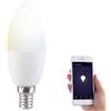 Luminea Home Control Lampadine Wi-Fi - Lampadina dimmerabile: Lampada LED WiFi, per Amazon Alexa e Google Assistant, E14, bianco (CCT) (Dimmerabile Lampade a risparmio energetico E14, Lampadine)