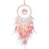 BetterJonny Acchiappasogni Rosa, BetterJonny Dream Catcher Acchiappasogni da Parete Decorazione con Piume Blu Turchese Acchiappasogni Fatti a Mano per Casa Camera Parete Appeso Ornamento Artigianato