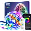 TK99SW Retroilluminazione LED TV 2 metri, USB Striscia RGB+IC, con APP & Telecomando Controllo, Music Sync, retroilluminazione a LED color arcobaleno per TV da 40-60 pollici
