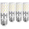 SAUGLAE E27 Lampadina di Mais LED 12W, Bianca Calda 3000K, 100W Lampadine a Incandescenza Equivalenti, 1450 Lumen, Lampadine LED a Vite Edison, 4-Pack