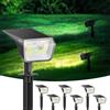 Linkind lampade solari 2 in 1 Luci Solari Esterno Giardino con Sensore di Movimento,3000K & 6500K, 60 LED faretti energia solare da esterni con indicatore di carica,impermeabili IP67,6 Pezzi
