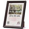 3-B Cornice portafoto VIK - Moka - 15 x 21 cm (A5) - Cornice in legno, cornice per documenti con vetro acrilico