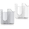 LZYDKH 2 pezzi per salviettine umidificate, supporto da parete, dispenser per salviettine umidificate, contenitore autoadesivo per bagno, cucina (bianco, grigio)