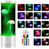 Soarling Lampada per gelatine, lampada da lume di gelatina con 17 colori e 4 modalità, lampada per acquario del serbatoio di gelatina con telecomando, bianco