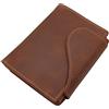 myledershop Vacchetta portafoglio per donna con blocco RFID & NFC (Senza goffratura/Cognac)