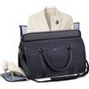 Tonyeee Borsa da viaggio 3 in 1, da donna, trasformabile, Weekender a mano, con scomparto per scarpe e tracolla, pieghevole, impermeabile, in pelle PU, per affari e viaggi, Nero , 42 cm x 32 cm x 14