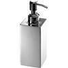 GEDY Perth Dosasapone Bagno, Misure e Peso: 18X6X6 CM & 0,3 kg, capacità 380 ml, Dispenser Sapone Bagno in Acciaio Inox, Finitura cromata, Design R&S Gedy, 2 Anni di Garanzia