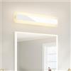 Dehobo Lampada da Specchio Bagno Led 14W IP44, Luce per Specchio Bagno Bianco Neutro 4000K, Faretto Bagno Specchio 1000LM, Acciaio Inossidabile Applique da Bagno LED 230V Non-Dimmerabile