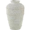 DRW Vaso da pavimento in ceramica in bianco 23x23x36cm