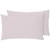 Giovanni Dolcinotti MADE IN ITALY Giovanni Dolcinotti | Set 2 Federe Colorate a Sacco con Patella e finitura zigzag - 50x80 cm - 100% Cotone - Made in Italy - Silver Pink - Modello Toronto