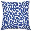 Herding TOM TAILOR Federa Cuscino Renforcé, 40x40 cm, 100% Cotone/Renforcé, Con Cerniera Colorata, FOGLIE ORGANICHE Blu, Bianco (Cobalto)