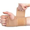 Actesso Tutore Polso Elastica con Cinturino - Supporto e Sollievo per Tendinite, Slogature, Tunnel Carpale e Lesioni Sportive - Ambidestra Fascia Polso (S, Beige)