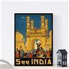 Nacnic Vintage Poster Vintage Poster Asia. India Tempio. Formato A4