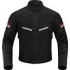 BORLENI Giacca da Moto da Uomo Estate, Traspirante, Protezione Dalle Armi, Riflettente, Nero L