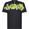 DISCLAIMER T-Shirt Stampa Fluo Nero/Giallo (IT, Testo, M, Regular, Regular, Nero)
