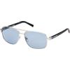 BMW MOTORSPORT BMW M Motorsport BS0039 Occhiali da Sole Uomo, Occhiali da Sole Casual Leggeri in Metallo, Forma Lente Rettangolare, Lenti Verde Polarizzato, Palladio Opaco