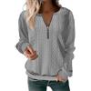 Generic Felpe da Donna Senza Cappuccio Felpa Senza Cappuccio da Donna in Tinta Unita con Mezza Cerniera per Donna Autunno e Inverno Felpa Larga