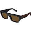 Gucci Gg1301s Occhiali, Black-Havana-Marrone, 55 Uomo