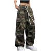 ThiCc Pantaloni cargo da donna oversize mimetici - High Street Vintage Hip-Hop Style Baggy Camouflage Joggers con tasche Retro Militare Fatica Pantaloni per casual Streetwear, #1, XL