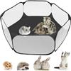 MAIKEHIGH Box per Piccoli animali, Pieghevole Recinto Esercizio della Tenda | Portatile Tenda della Gabbia per Animali Domestici per Criceti, Porcellini D'India, Ricci, Conigli, Gattini, Cuccioli (Nero)