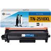 G&G TN2510 XL Toner compatibile con Brother TN2510XL TN2510 per Brother HL-L2400DWE MFC-L2860DWE DCP-L2620DW HL-L2400DW HL-L2445DW DCP-L2660DW con chip (1 nero)