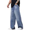 Zewool Jeans da uomo, larghi, hi, hip hop, skateboard, casual, in denim stile Y2K Streetwear, A20 nero, S