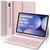 WINCHKING Tastiera per Samsung Galaxy Tab S10 Plus 2024, Galaxy Tab S9/S9FE Plus Tastiera 12.4, Cover Tastiera Bluetooth Italiano Retroilluminata per Samsung S10+/S9+/S9 FE+ 12.4 Pollici 2024/2023, Rosa chiaro
