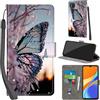 PHINIENLAND Cover per Xiaomi Redmi 9C / 10A PU Pelle Custodia Flip Farfalla